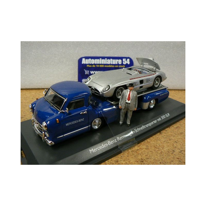 Mercedes-Benz Schnelltransporter + 300 SLR (Spark Model) + figurine 450376800 Schuco