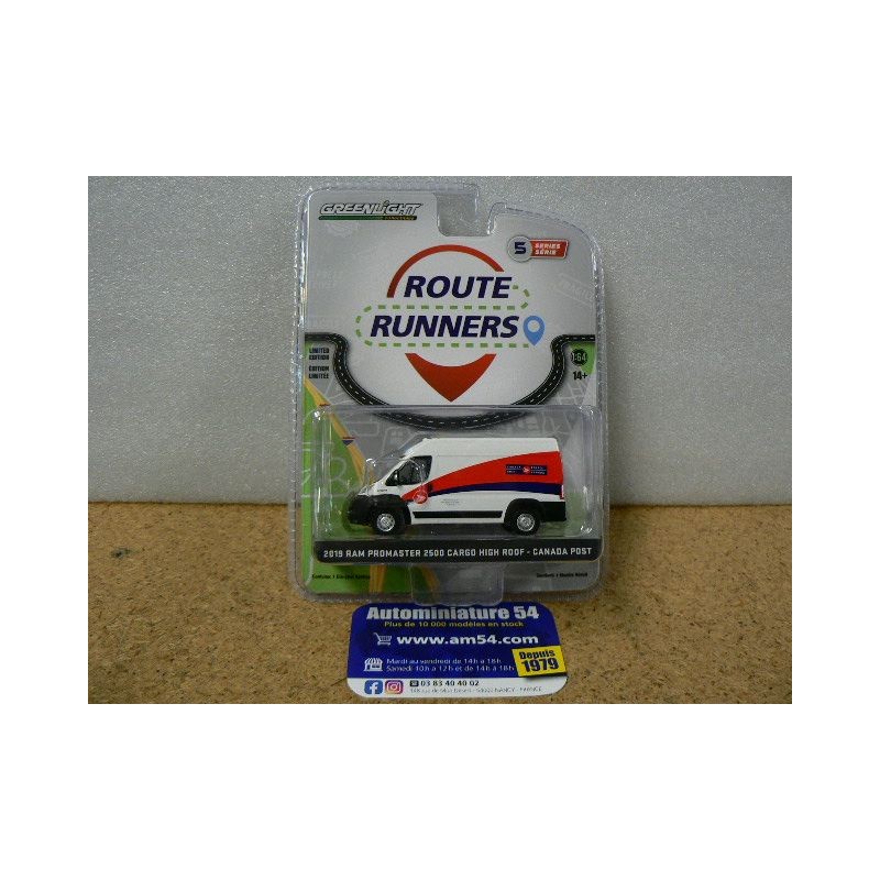 Dodge RAM Promaster 2500 Cargo High Roof Canada Post 2019 "Route Runners" 53050-CP Greenlight 1.64ième
