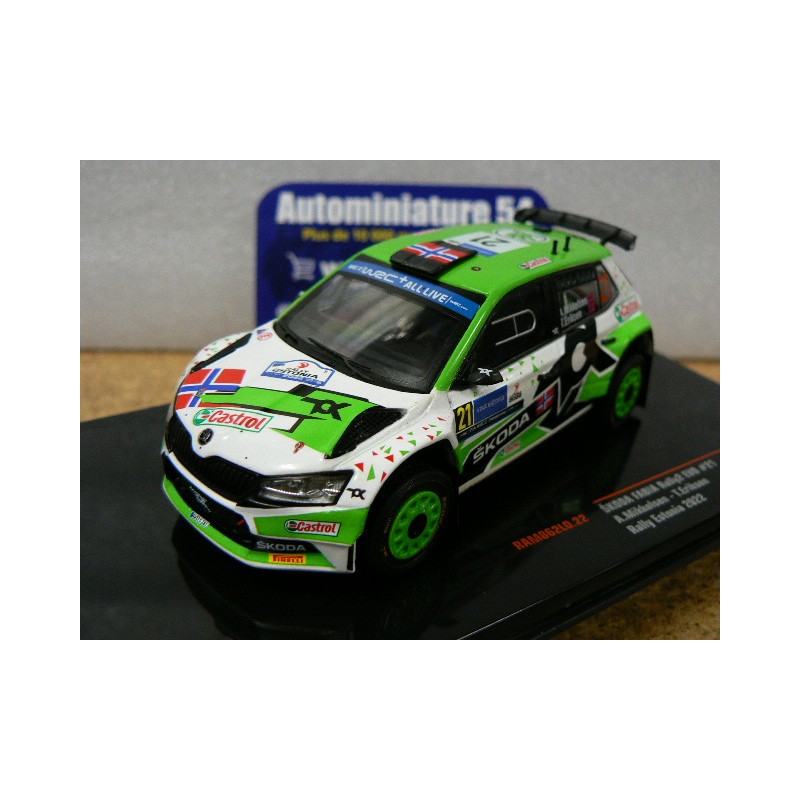 2022 Skoda Fabia Rally2 Evo n°21 Mikkelsen - Eriksen Rally Estonia RAM862 Ixo Models