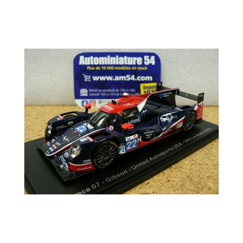 2022 Oreca 07 Gibson United Autosports n°22 Hanson - Albuquerque - Owen Le Mans S8622 Spark Model