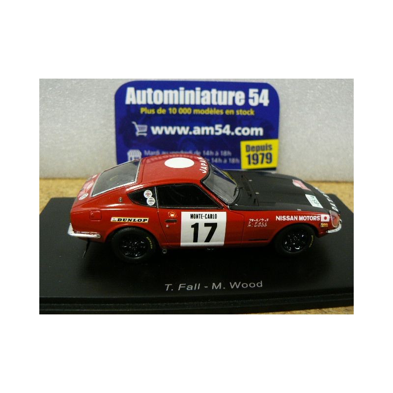 Miniature Spark Datsun 240Z Rallye Monte Carlo 1973, N°9 Fall, échelle 1/43, S6285