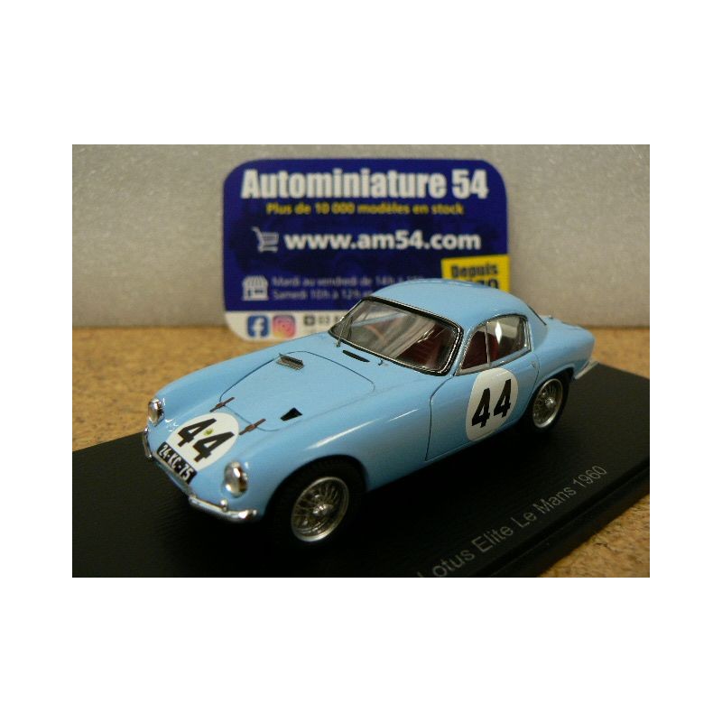 1960 Lotus Elite n°44 Masson - Laurent 13rd Le Mans S8204 Spark Model