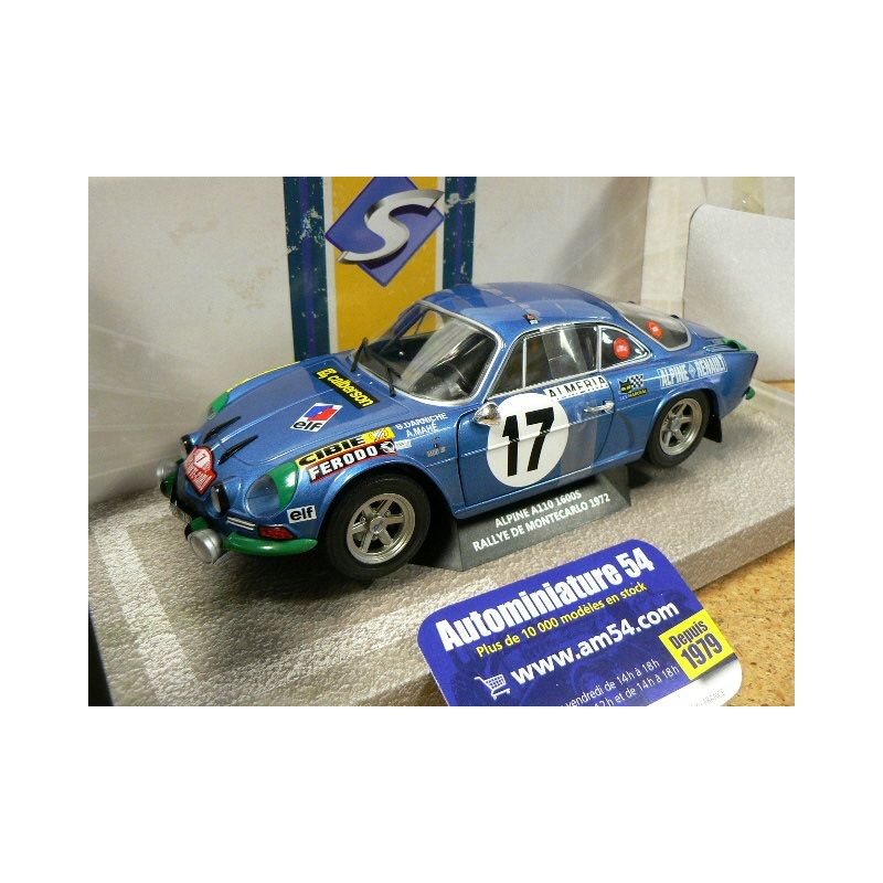 1972 Alpine A110 1600S n°17 Darniche - mahé Monte Carlo S1804206 Solido