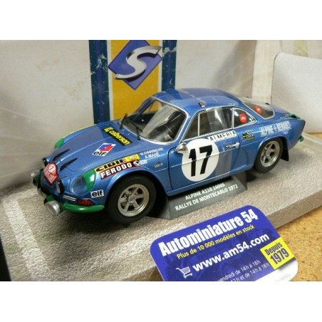 1972 Alpine A110 1600S n°17 Darniche - mahé Monte Carlo S1804206 Solido