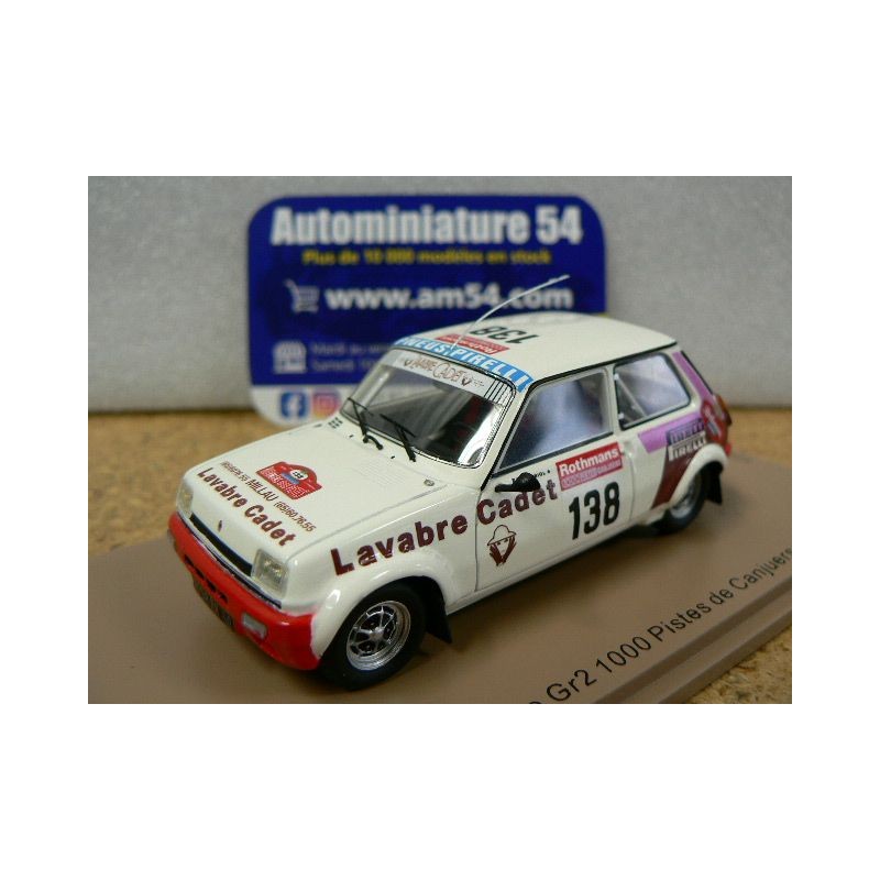 1983 Renault 5 Alpine Gr2 n°138 Auriol - Tussiot 1000 pistes Canjuers SF174 Spark Model