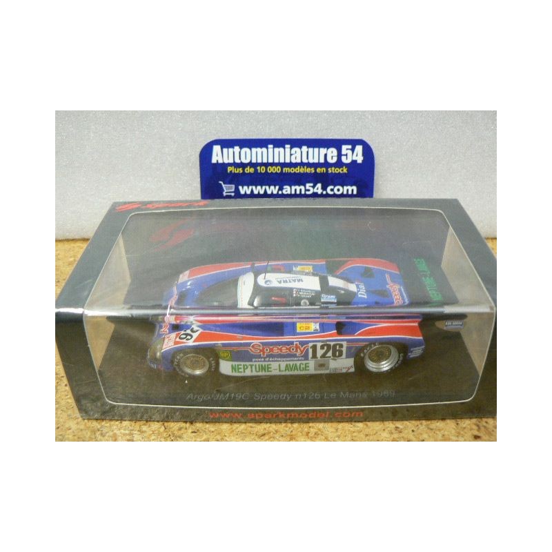 Miniature Spark 1/43 – ARGO JM19C N°126 – 24H Du Mans 1989 – Neuf