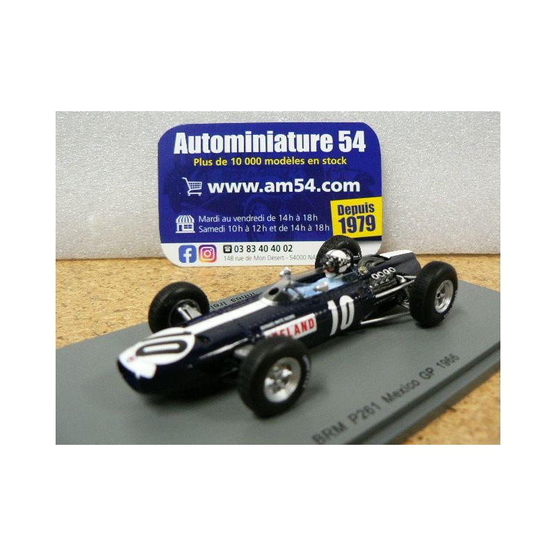 1966 BRM P261 n°10 Innes Ireland Mexico GP S5275 Spark Model