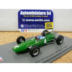 1965 Lotus 35 n°4 Jim Clarck 1st Winner GP Pau F2 SF287 Spark Model