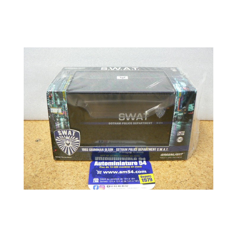 Miniature Grumman Olson Gotham Police SWAT – 1:43 Greenlight, 1993 (neuve)