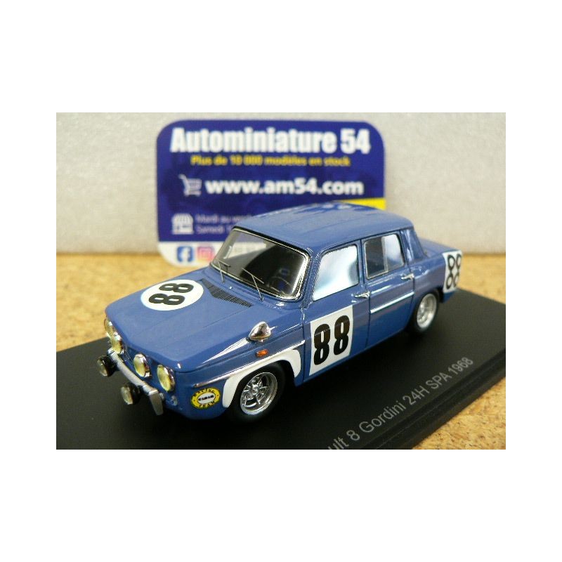 1968 Renault 8 Gordini n°88 Wollek - Serpaggi 24H Spa SB494 Spark Model
