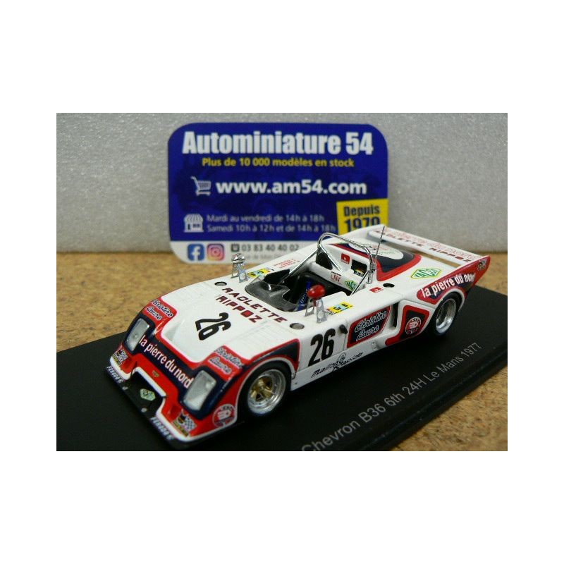 1977 Chevron B36 n°26 Pignard - Dufrene - Henry 6th 24H Le Mans S9411 Spark Model