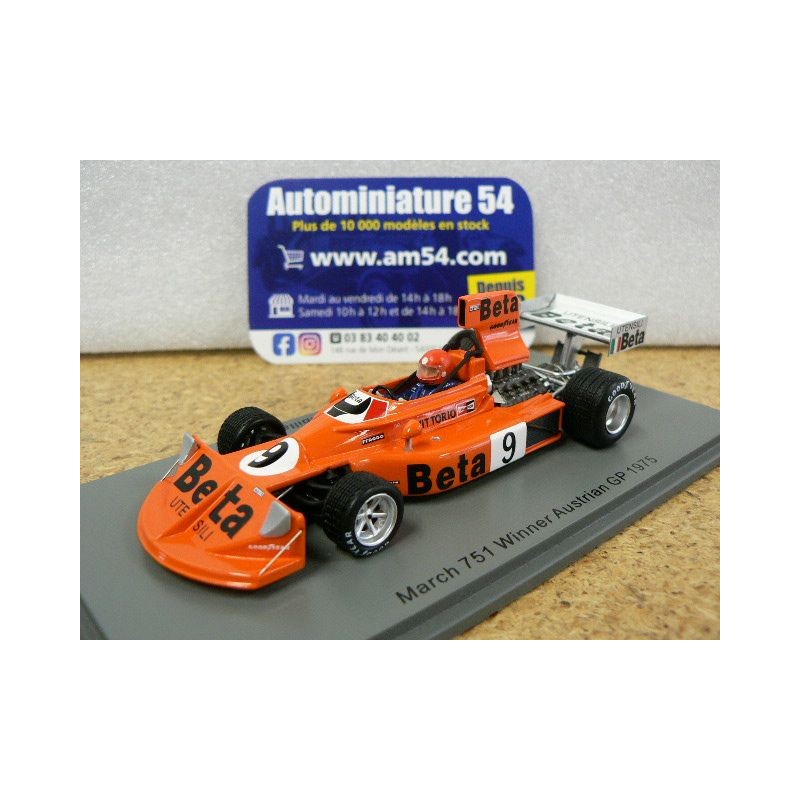 1975 March 751 n°9 Vittorio Brambilla 1st Winner Austrian GP S5378 Spark Model