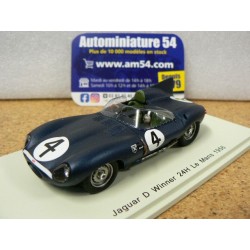 1956 Jaguar D n°4 Sanderson - Flockhart 1st Winner Le Mans 43LM56 Spark Model