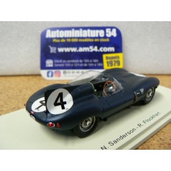 1956 Jaguar D n°4 Sanderson - Flockhart 1st Winner Le Mans 43LM56 Spark Model