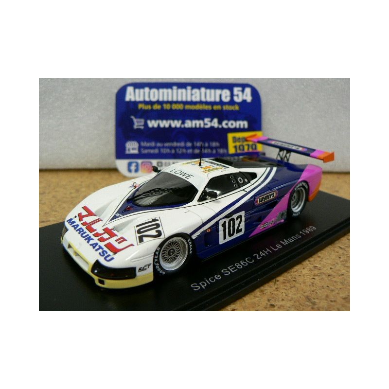 1989 Spice SE86C n°102 Hotchkis - Hotchkis - Jones Le Mans S6808 Spark Model