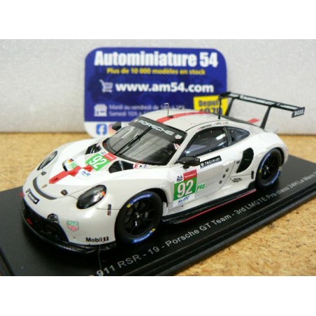 2021 Posche 911 RSR - 19 GT Team n°92 Estre - Christensen - Jani 3rd Le Mans GTE pro S8264 Spark Model