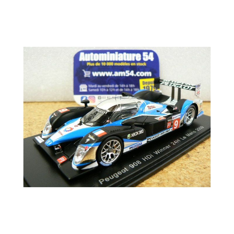 2009 Peugeot 908 HDi n°9 Brabham - Gene - Wurz 1st Winner Le Mans 43LM09 Spark Model