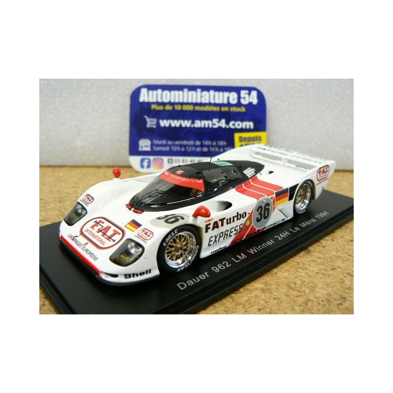 1994 Dauer Porsche 962 LM n°36 Baldi - Dalmas - Haywood 1st Winner Le Mans 43LM94 Spark Model