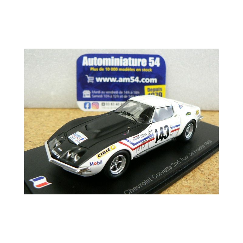 1969 Chevrolet Corvette n°143 Greder - Vigneron 2nd Tour de France SF284 Spark Model