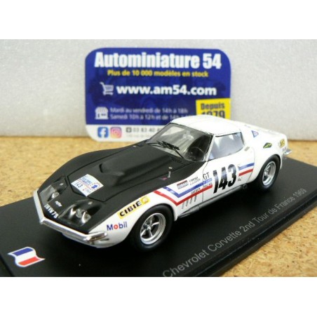 1969 Chevrolet Corvette n°143 Greder - Vigneron 2nd Tour de France SF284 Spark Model