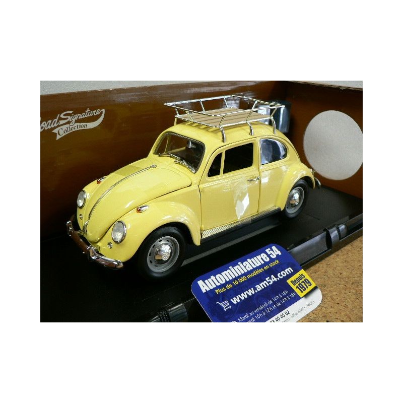 Volkswagen Coccinelle + gallerie + bagages Jaune Type 1 cox 1967 LDC92078Y Lucky Die Cast Road Signature
