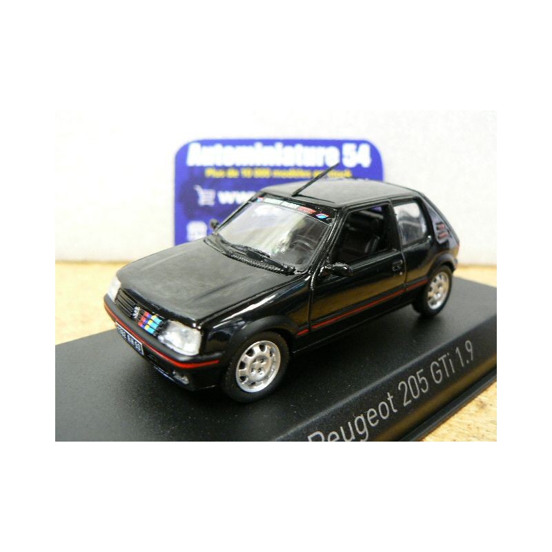 Peugeot 205 GTI 1.9 Black + PTS déco 1992 471734 Norev