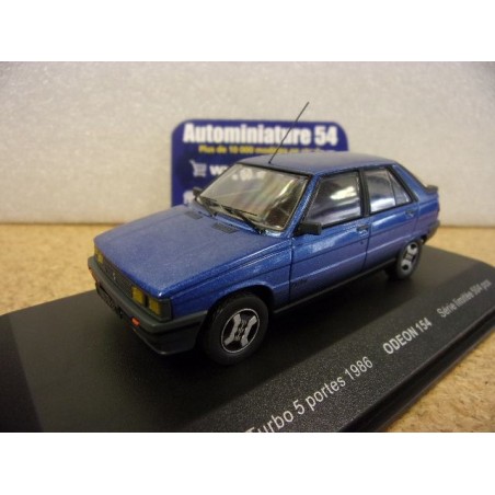 Renault 11Turbo 5 Portes Blue 1986 ref 154 ODEON