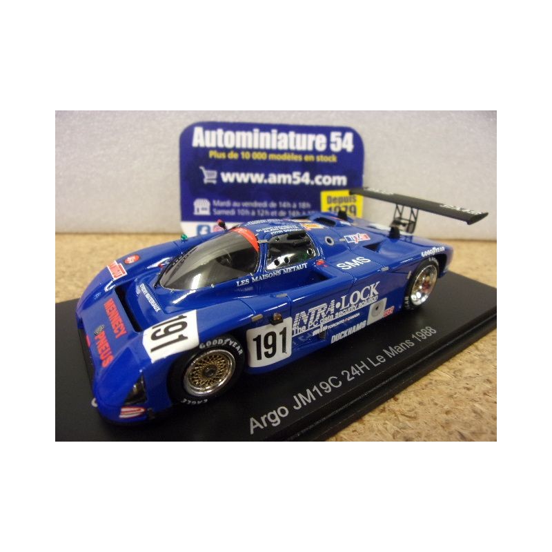 1988 Argo JM19C n°191 Iacobelli - Iannetta - Graham Le Mans S7319 Spark Model