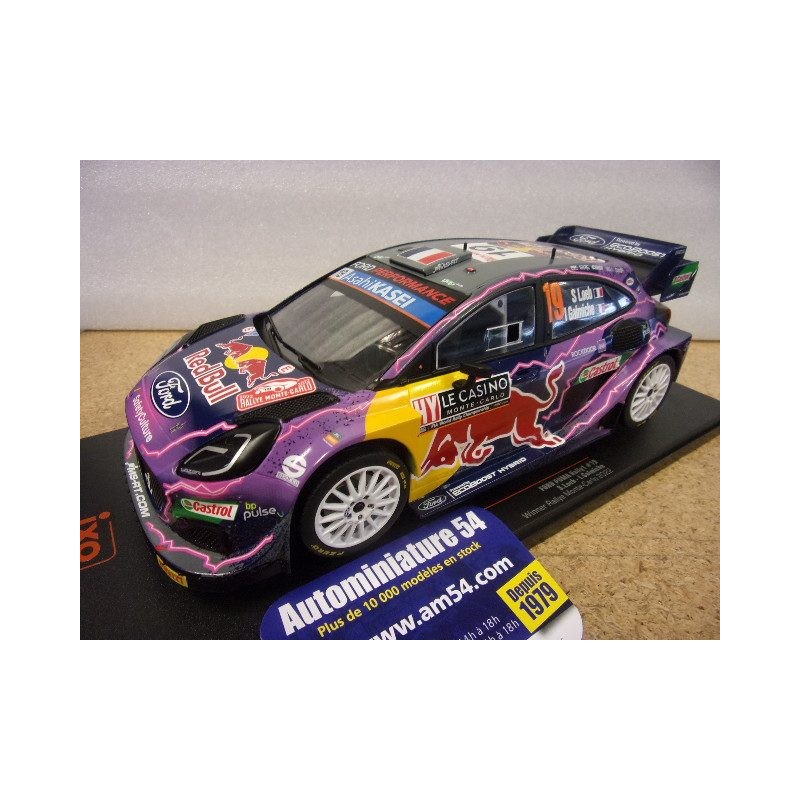 2022 Ford Puma Rally1 n°19 Loeb - Galmiche 1st Winner Monte Carlo 18RMC110 Ixo Models