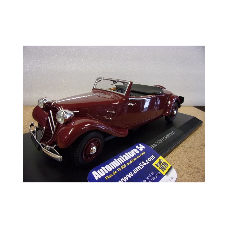Citroen Traction Avant Cabriolet 11B 1939 Rouge Foncé AMC0191190 Norev