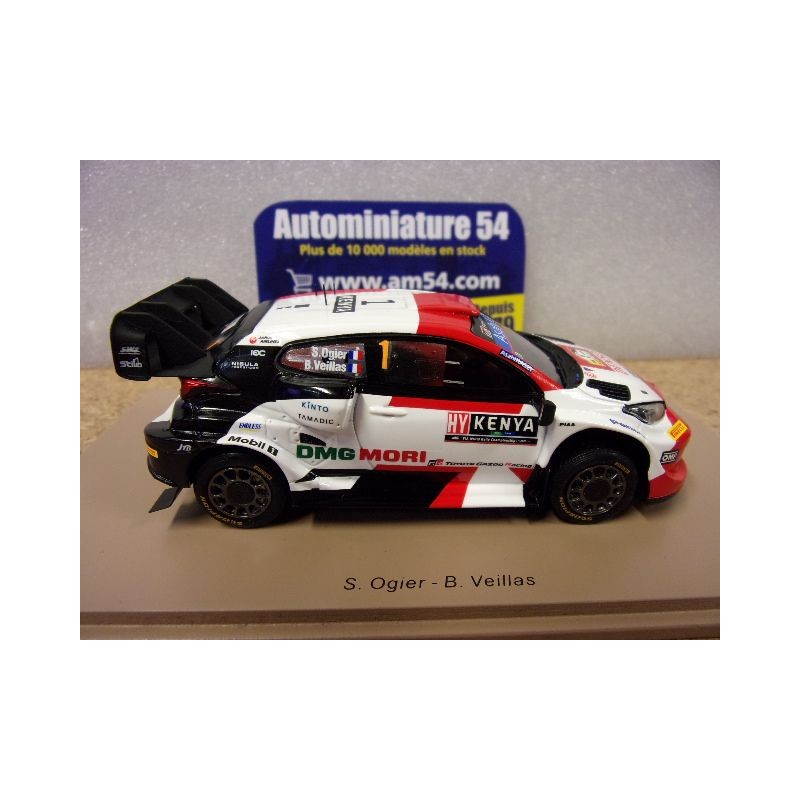 1/43 Spark 2022 Toyota GR Yaris Rally1 #1 4th Safari Rallye Toyota Gazoo Racing WRT Sébastian Ogier, Benjamin Veillas Car Model