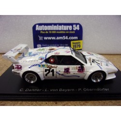 1981 BMW M1 n°71 Danner - Von Bayern - Oberndorfer Le Mans S6404 Spark Model