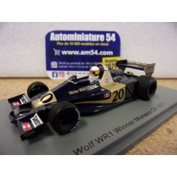 1977 Wolf WR1 n°20 Jody Scheckter A1st Winner Monaco GP S9996 Spark Model