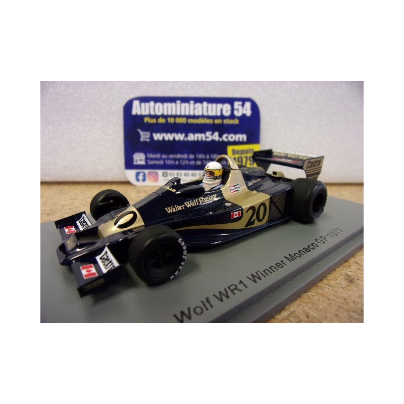 1977 Wolf WR1 n°20 Jody Scheckter A1st Winner Monaco GP S9996 Spark Model