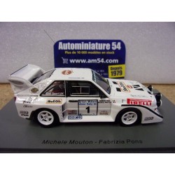 1985 Audi Quattro S1 E2 n°1 Mouton - Pons British Midland Ulster Rallye S7898 Spark Model