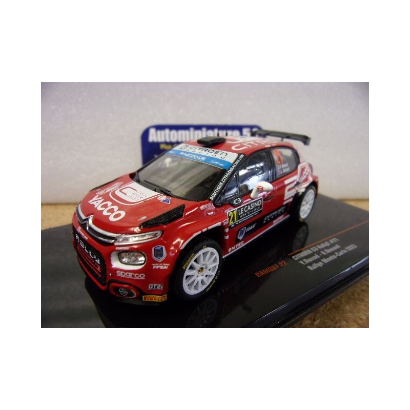 2023 Citroen C3 Rally2 n°21 Rossel - Dunand Monte Carlo RAM887 Ixo Model