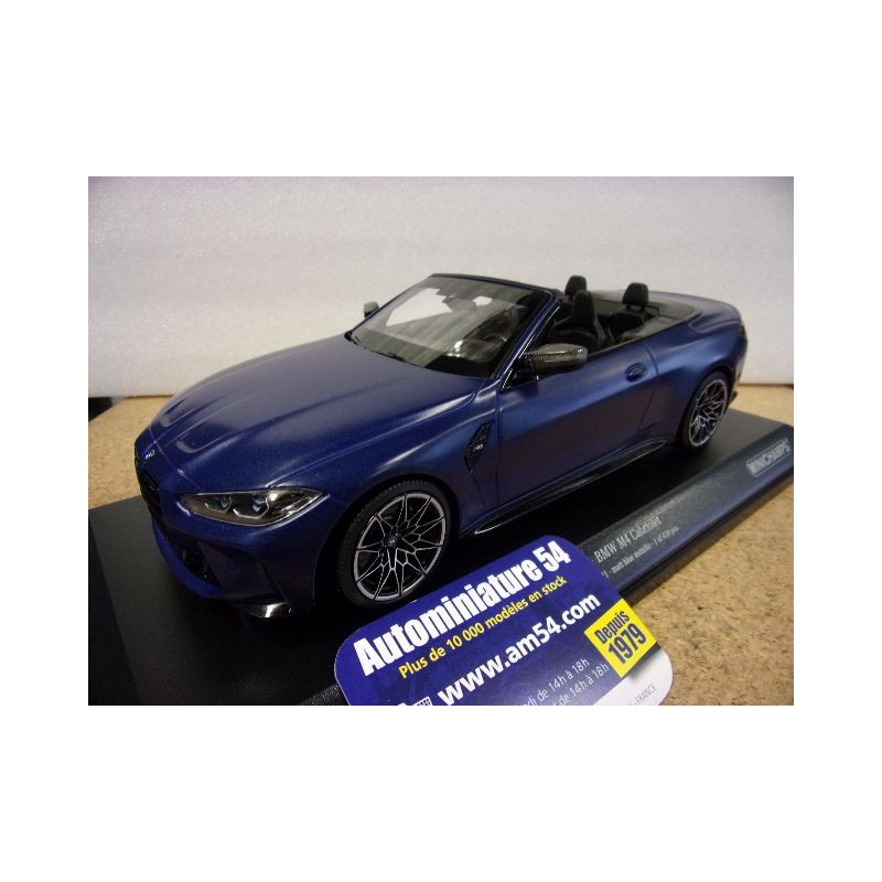 BMW M4 Cabriolet Matt Blue 2021 155021030 Minichamps