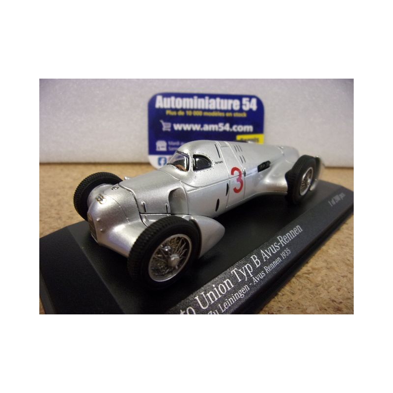 1935 Auto Union Typ B n°3 Hermann Zu Leiningen 1st Winner Avus 410354003 Minichamps