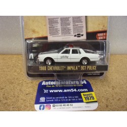 Chevrolet Impala 9C1 Police 1980 " Vintage Ad Cars "39130-E Greenlight 1.64ième