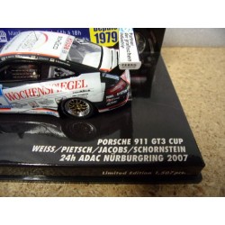2007 Porsche 911 - 997 GT3 Cup weiss - Pietsch - Jacobs - Schornstein 24h Nurburgring 436076512 Minichamps