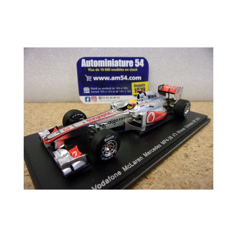 2011 McLaren MP4/26  n°3 Lewis Hamilton 1st Winner China GP S3022 Spark Model