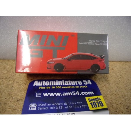 Honda Civic Type R Rally Red 2023 Advan Wheel MGT0546 True Scale Models Mini GT