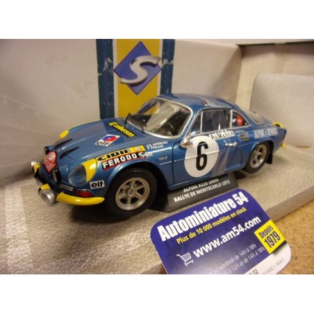 1972 Alpine A110 1600S n°6 Andruet - pagani Monte Carlo S1804207 Solido