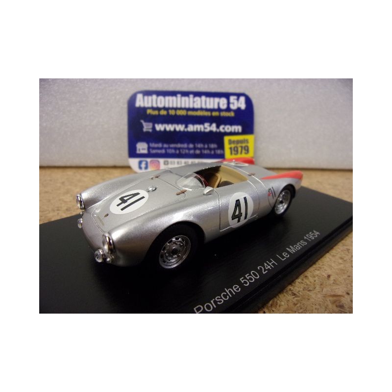 1954 Porsche 550 n°41 Hermann - Polensky Le Mans S9708 Spark Model