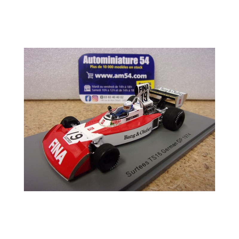 1974 Surtees TS16 n°19 Jochen Mass German GP S9656 Spark Model