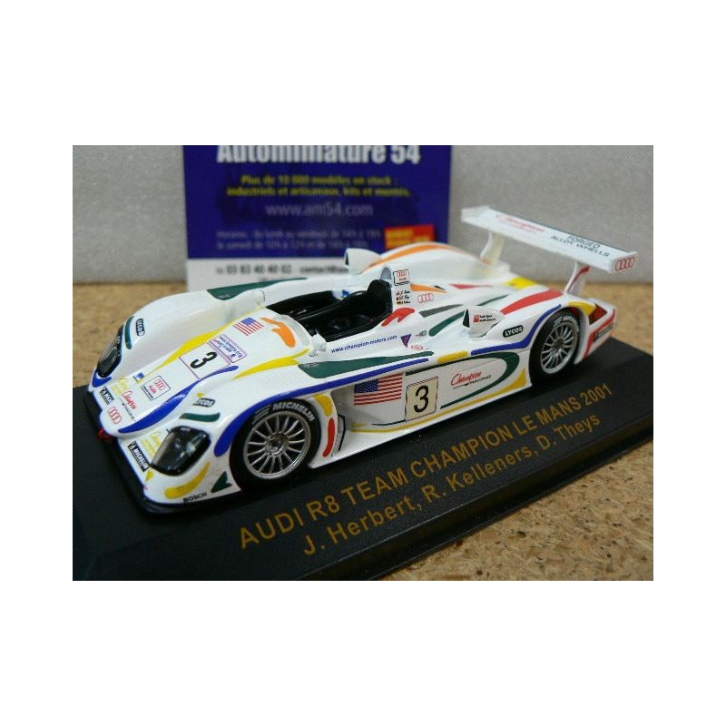 2001 Audi R8 n°3 Team Champion Le Mans LMM003 Ixo Models