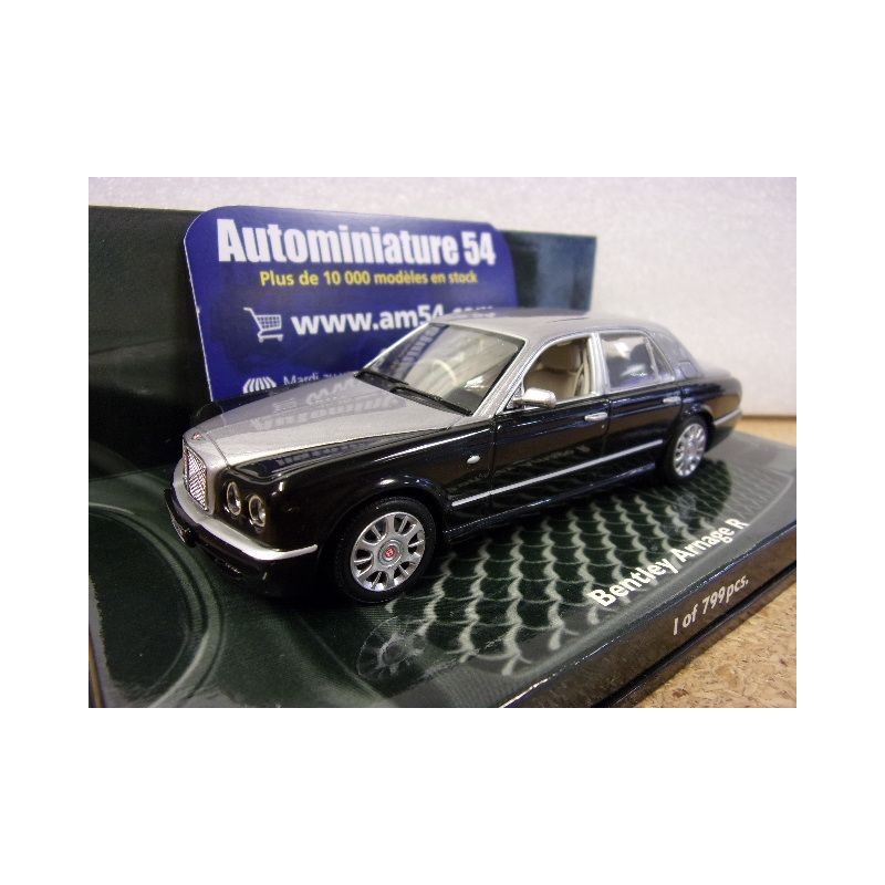 Bentley Arnage R Silver - Black 2003 !! boite fendue !! 436139401 Minichamps