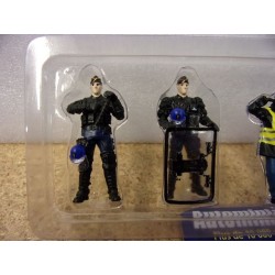 Figurines Gendarmes + Manifestants (x6)  Perfex743 Gendarmerie