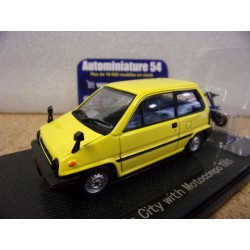 Honda City Yellow 1981 + Motocompo 44017 Ebbro