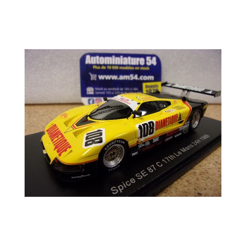 1989 Spice SE87C n°108 De Henning - Clements - Wood Le Mans S6802 Spark Model